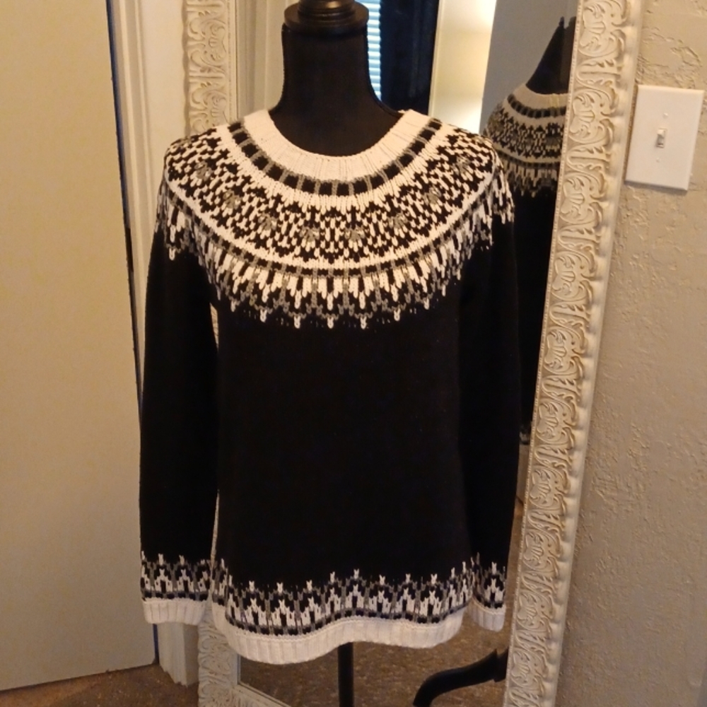 G.H. Bass & Co. Nordic Style Fair Isle Crewneck Sweater